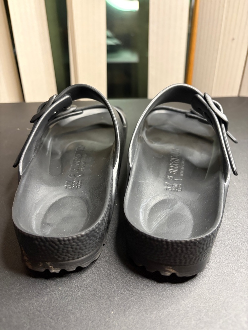 Birkenstock Classic Black Double-Buckle Slide Sandals Size 37 (EU) - Picture 3 of 7